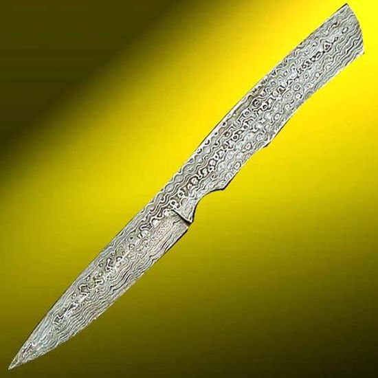 Damascus Bird Knife Blade - Knife making supplies