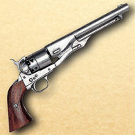 Model 1860 Army Issue Civil War Revolver - Pewter Finish Non Firing Replica
