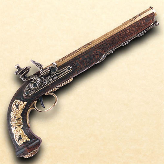 Versailles 1810 Flintlock Dueling Pistol in Brass  Finish
