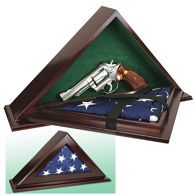 concealment flag case to display your flag has hidden space large enough to hide valuables, ammo, and a large caliber handgun