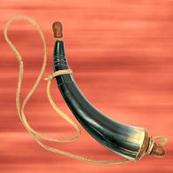 Powder Horn with leather strap