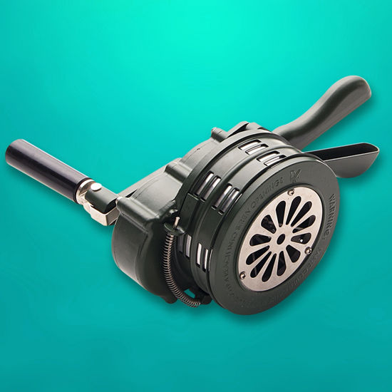 Military Style Hand Crank Siren Replica with Pouch