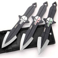 Z-Hunter Throwing Knives with Skull Graphics