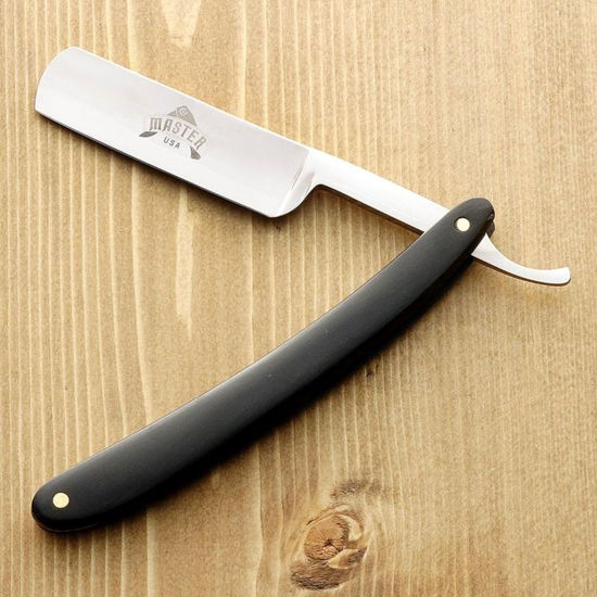 Barbershop Razor with Black Wood Grip