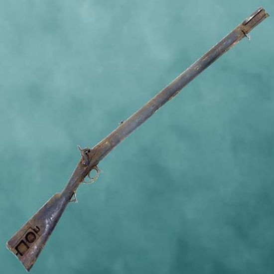 Picture of P-1837 Brunswick 2 Groove Rifle with Sword Bayonet, Untouched