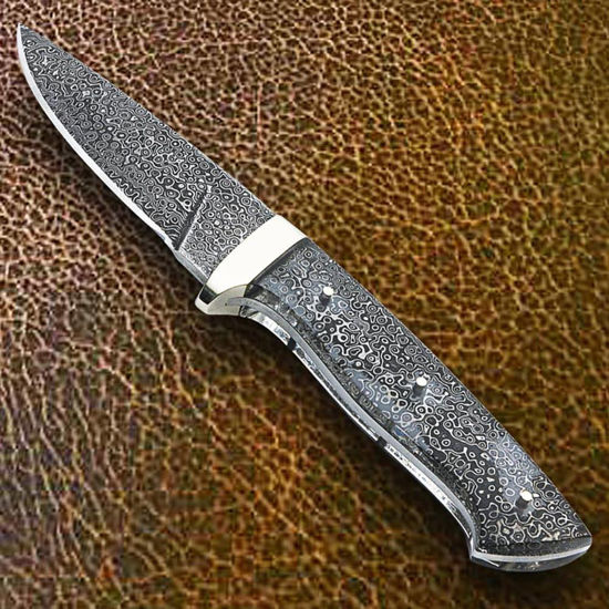 Picture of Damascus Knife with Sheath