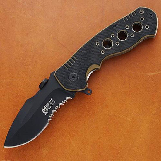 MTech Spearpoint Tactical Black & Tan Folding knife