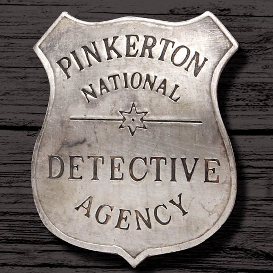 Replica Metal Pinkerton Detective Agency Badge