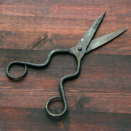 Picture of Retro Forged Iron Hourglass Handled Scissors