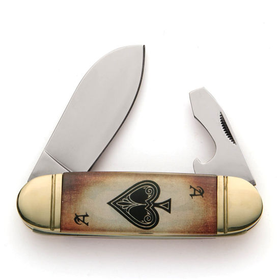 Old Fashioned Sunfish Ace of Spades Pocket Knife