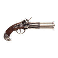 18th Century Four Barrel Flintlock Pistol Replica