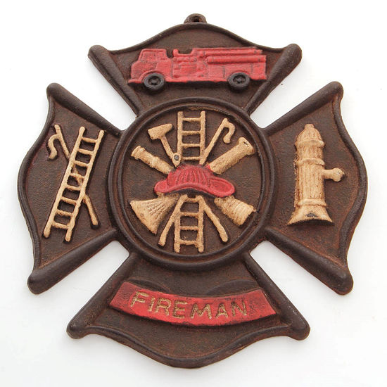 Fireman Iron Wall Plaque