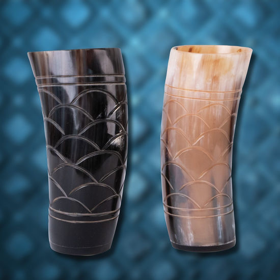 Picture of Carved Horn Cup Set