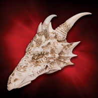 Picture of Cold Cast Resin Vermithrax Dragon Skull Statue