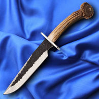 ACC Sambar Stag Crown Bowie Rough Forged Finish