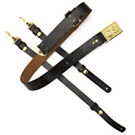 Confederate Leather Belt with Brass Buckle and Straps for Sword Scabbard