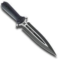 M48 Talon Dagger has full tang cast 2Cr13 stainless steel blade with black oxide coating and satin finish highlights
