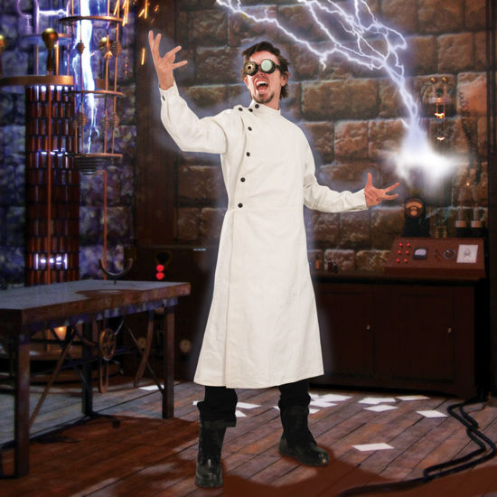 Mad Scientist Victorian Lab White Denim Overcoat | Atlanta Cutlery