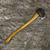 Blood Spattered Foam Woodsman Axe made of dense foam rubber is lightweight and realistically painted