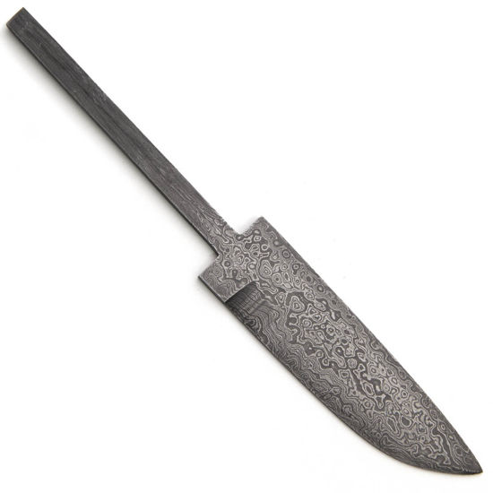 Knife Blank - Damascus Blade with a 4" Drop Point