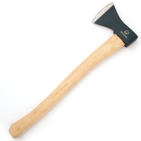 Python Hudson Bay Axe with carbon steel blade and hickory handle