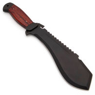 Modern update of Soviet Special Ops Spetsnaz Survival Knife with full tang, high carbon steel blade, and hardwood scales