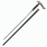 Kit Rae Axios Forged Sword Cane has Carbon Steel blade released with a push of the hidden button