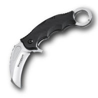 Boker Magnum Alpha Kilo spring-assisted opening karambit with 440A stainless steel blade and an integral flipper tang 