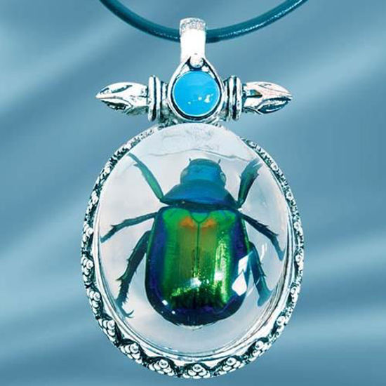 Picture of Insect Art Rutelian Beetle Necklace