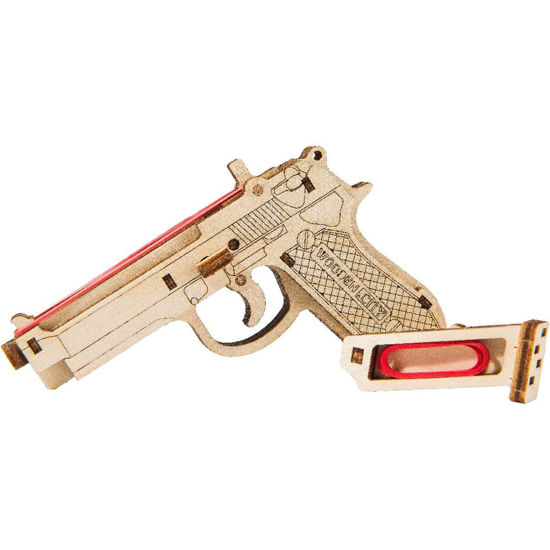 Rubber Band Shootin' Wood Pistol Kit - AtlantaCutlery.com