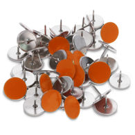 pack of 50 orange reflective tacks to mark trails, visible up to 200 yards in daylight or reflecting light from a flashlight 