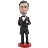 Abraham Lincoln hand-painted resin bobblehead includes box with important facts about the 16th President of the United States