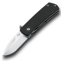 Boker Plus Shamsher automatic pocket knife with D2 steel blade, textured G10 scales for secure handling, legal in all 50 states
