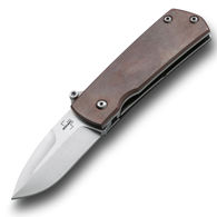 Boker Plus Shamsher automatic pocket knife with D2 steel blade, copper scales, legal in all 50 states