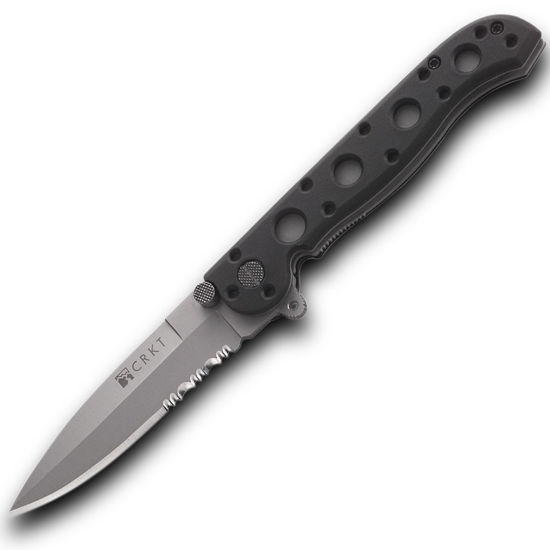 CRKT M16 03Z Spear Point folding knife with spear point AUS 8 blade, Carson Flipper, automated liner safety, lifetime warranty