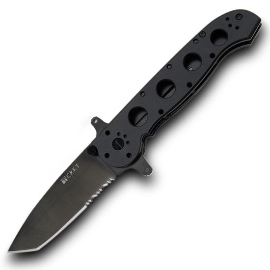 CRKT M16-14SF Special Forces folding knife has non-reflective tactical black blade and scales, quick and smooth one-hand opening
