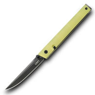 CRKT CEO Linerlock Bamboo knife poses as a pen, has a thin, sleek all-black blade, ball bearing pivot for quick opening