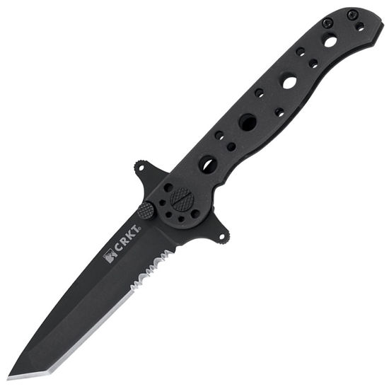 CRKT M16-10KSF Tanto Framelock EDC folding knife with 8Cr14MoV blade and Carson Flipper for quick blade, lifetime warranty