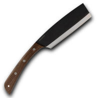 Barebones Japanese Nata Hatchet has thick, easy sharpen 4Cr14MoV full-tang stainless steel blade and walnut handle