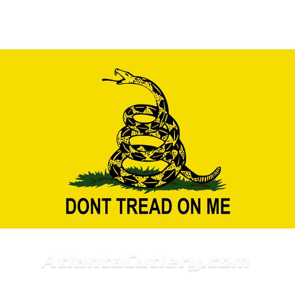thumbnail image 2 of Don't Tread On Me Gadsden Flag Patch - 4x2 Inches, Iron-On (MF11) 2 of 5