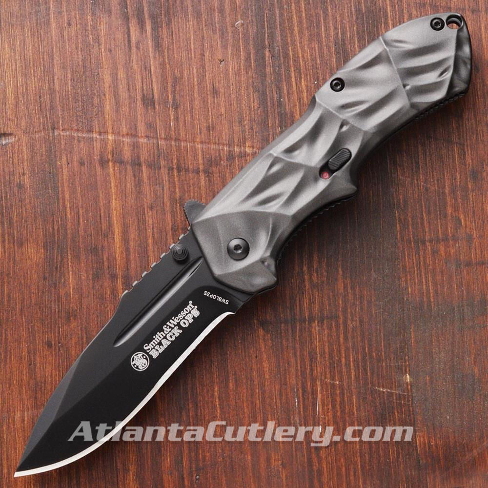 Smith & Wesson Black Ops Plain Edge Drop Point Knife