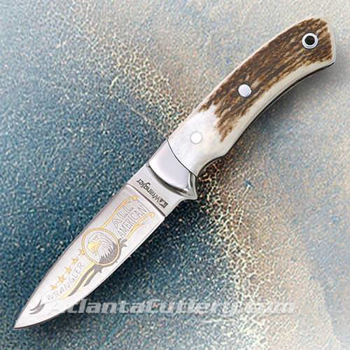 Picture of Stag Handled Drop Point Hunting Knife