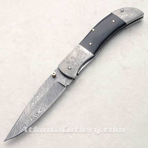 Picture of Damascus Knife with Buffalo Horn 