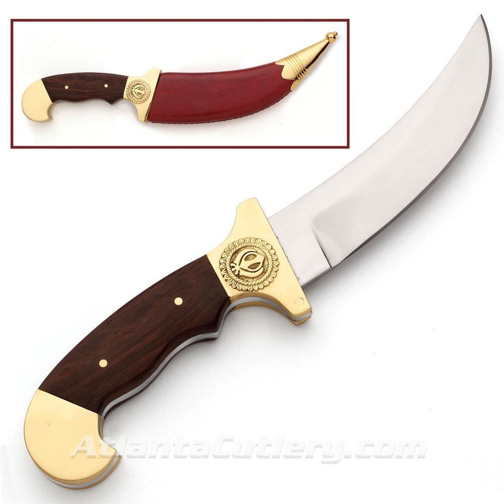 Traditional Sikh Kirpan Knife with wooden Sheath