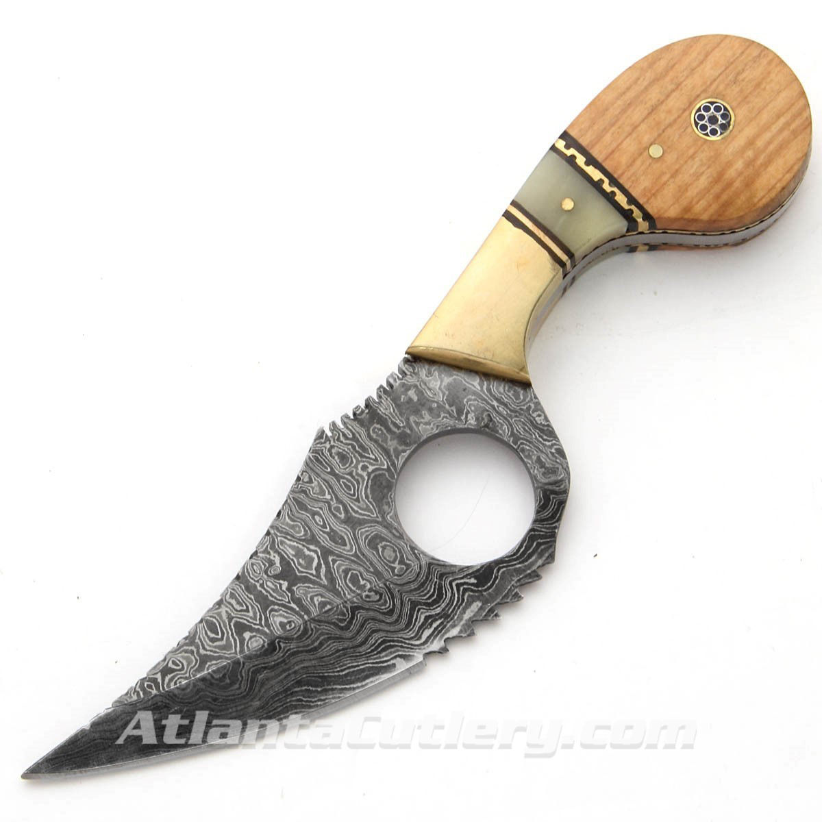 Damascus Custom Hunter Skinner Knife