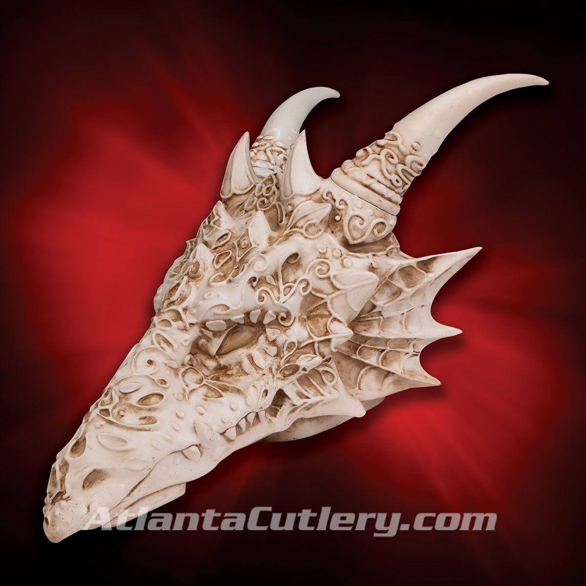 Picture of Cold Cast Resin Vermithrax Dragon Skull Statue