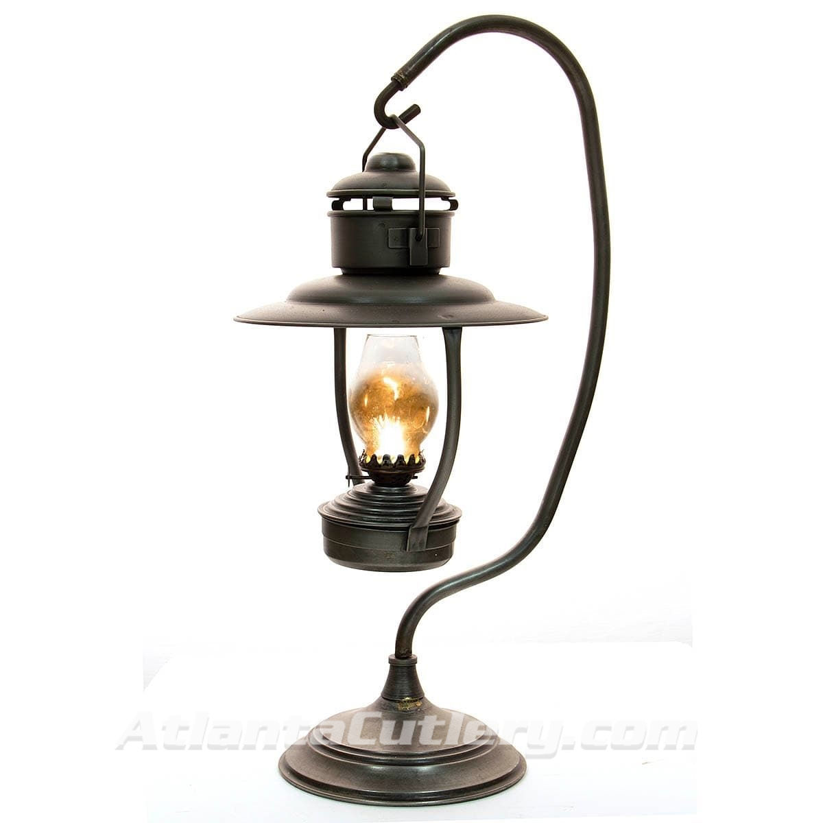 Lighted Period Oil Lamp with stand