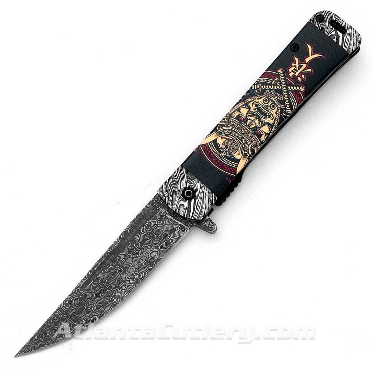 Folder of the Shogun Assisted Opening Knife with Etched Blade