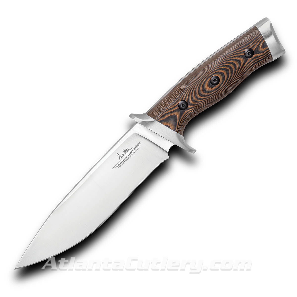 Gil Hibben Tundra Hunter Fixed Blade Knife with layered Micarta handle scales