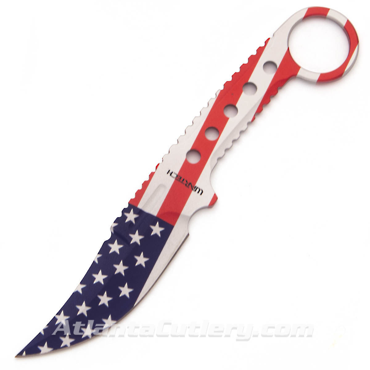 Red, White and Blue Wartech Old Glory Knife is crafted from a single piece of 3CR13 stainless steel